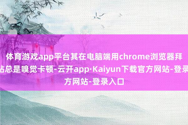 体育游戏app平台其在电脑端用chrome浏览器拜谒B站总是嗅觉卡顿-云开app·Kaiyun下载官方网站-登录入口