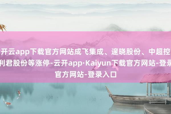 开云app下载官方网站成飞集成、邃晓股份、中超控股、利君股份等涨停-云开app·Kaiyun下载官方网站-登录入口