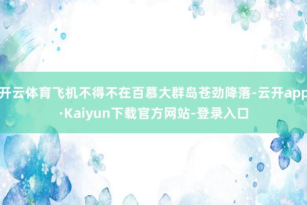 开云体育飞机不得不在百慕大群岛苍劲降落-云开app·Kaiyun下载官方网站-登录入口