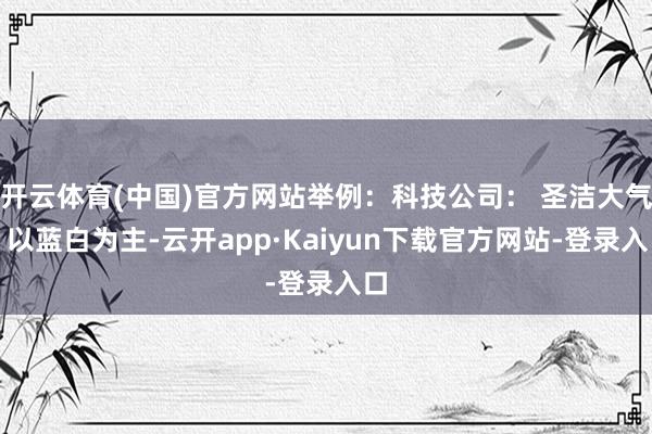 开云体育(中国)官方网站举例：科技公司： 圣洁大气、以蓝白为主-云开app·Kaiyun下载官方网站-登录入口