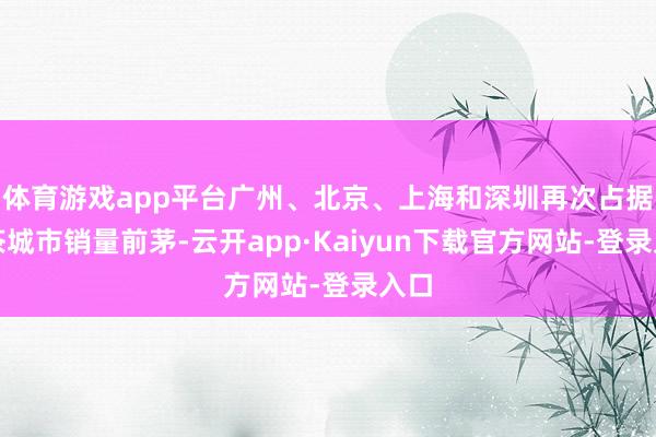 体育游戏app平台广州、北京、上海和深圳再次占据喜茶城市销量前茅-云开app·Kaiyun下载官方网站-登录入口