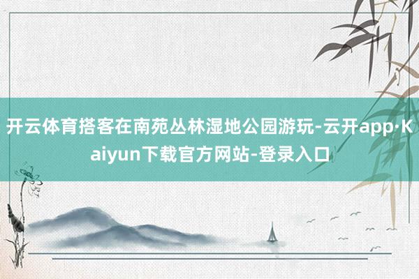 开云体育搭客在南苑丛林湿地公园游玩-云开app·Kaiyun下载官方网站-登录入口