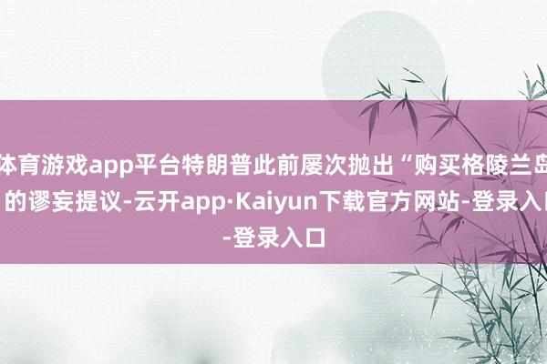 体育游戏app平台特朗普此前屡次抛出“购买格陵兰岛”的谬妄提议-云开app·Kaiyun下载官方网站-登录入口