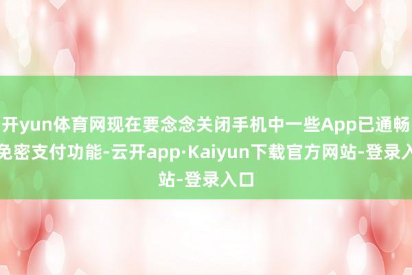 开yun体育网现在要念念关闭手机中一些App已通畅的免密支付功能-云开app·Kaiyun下载官方网站-登录入口