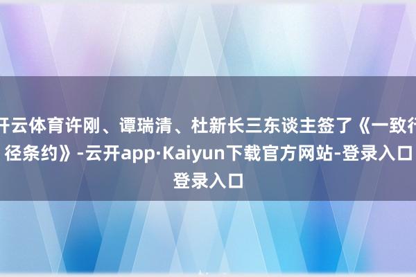 开云体育许刚、谭瑞清、杜新长三东谈主签了《一致行径条约》-云开app·Kaiyun下载官方网站-登录入口